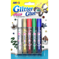 Glitter glue pen Classic 5pcs