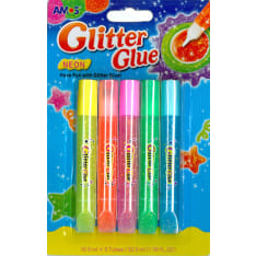 Glitter glue pen Neon 5pcs