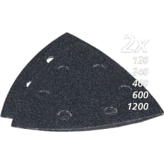 Makita B-21733 K120, 240, 400, 600, 1200 hiomapaperikolmio musta 2kpl