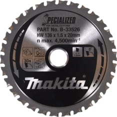 Makita B-33526 136x20x1,5 mm Z-30 pyörösahanterä