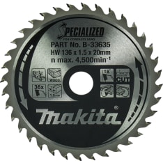 Makita B-33635 136x20x1,5 mm Z-36 pyörösahanterä