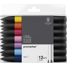 Winsor & Newton Promarker Set-1 12 värikynän setti