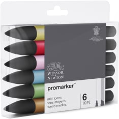 Winsor & Newton ProMarker Collector's Set Mid Tones 6kpl tussilajitelma