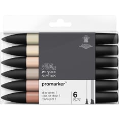 Winsor & Newton Promarker Skin Tones Set-1 6 värikynän setti