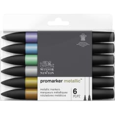 Winsor & Newton Promarker Metallic 6 pc assortment