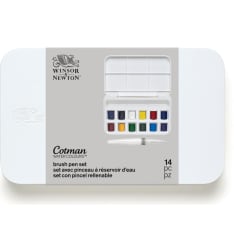 W&N Cotman Brush pen set 12 x 1/2 nappia akvarellilajitelma
