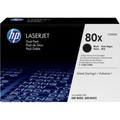 HP 80X 2 pcs black laser toner cartridge