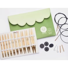 KnitPro Bamboo Deluxe pyöröpuikkosetti