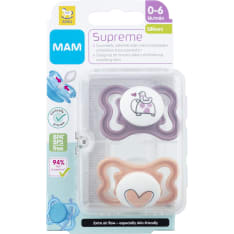 Ainu MAM Supreme silikoni 0-6 kk 2 kpl tutti