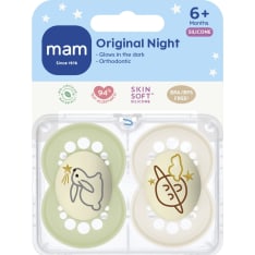 Ainu MAM Original Night 6-16 months 2pcs silicone teat