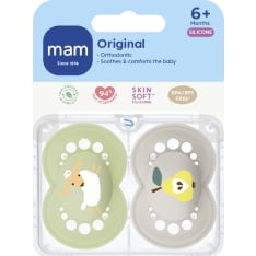 Ainu MAM Original Silk Teat 6-16 months 2pcs silicone teat