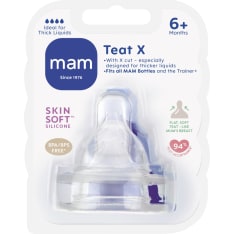 Ainu MAM Teat X 2pcs 6+m very fast silicone bubble teat