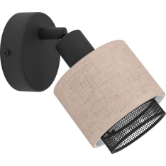 Eglo Rosley Musta/Pellava wall/ceiling spot