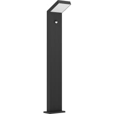 EGLO Grottazzolina 80cm 10W LED 3000K 1280lm IP65 musta ulkopylväsvalaisin liiketunnistimella