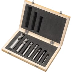 Bernardo HSS Tin-pinnoitettu 6 - 20mm 7-osainen Varsi-/rouhintajyrsinsarja