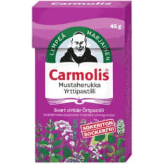 Carmolis herbal pastille, blackcurrant