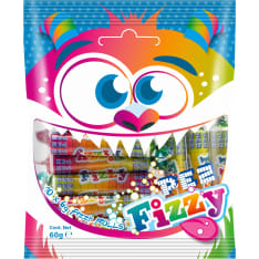 Pez Fizzy Rolls 60 g candy bag