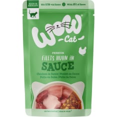 Wow cat kanaa kastikkeessa 85g kissan märkäruoka