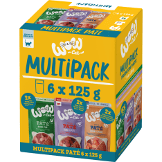 Wow cat paté 6x125g adult multipack kissan märkäruoka
