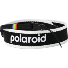 Polaroid Camera Strap Flat Black & White camera strap