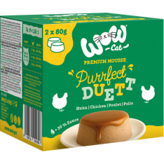 Wow cat purrfect duett kana 2x80g kissan märkäruoka