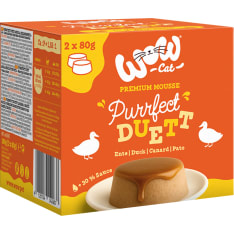 Wow cat purrfect duett ankka 2x80g kissan märkäruoka