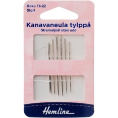 Hemline 18-22 tylppä kanavaneula