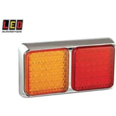 Led Autolamps 12/24V 188x100x28mm 2-osainen yhdistelmätakavalo kromi 80-sarjaan