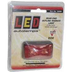 LED 12 / 24 V 58 x 35 x 19 mm punainen äärivalo