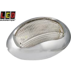 Led Autolamps 12/24V 76x52x24mm chrome clear running light