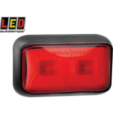 Led Autolamps 12/24V 58x35x19mm punainen takaäärivalo musta kehys
