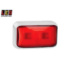 Led Autolamps 12/24V 58x35x19mm punainen takaäärivalo kromi runko