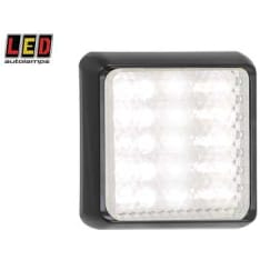 Led Autolamps 12/24V 122x122x31mm takavalo peruutusvalolla