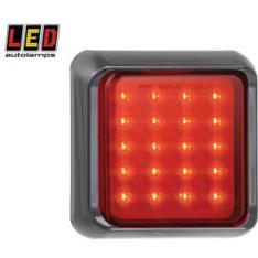 Led Autolamps 12/24V 100x100x28mm neliö takavalo sumu
