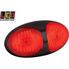 Led Autolamps 12/24V 70x35x20mm musta punainen takaäärivalo