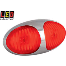Led Autolamps 12/24V 70x35x20mm kromi punainen takaäärivalo