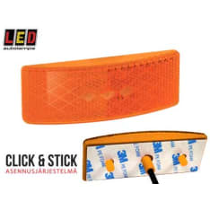 Led Autolamps 12/24V 100x38x13mm keltainen sivuäärivalo