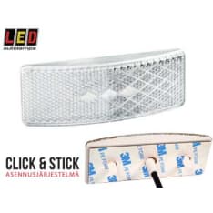 Led Autolamps 12/24V 100x38x13mm kirkas etuäärivalo