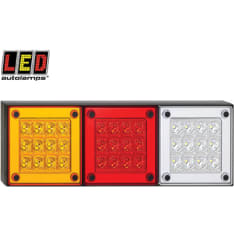 Led Autolamps 12/24V 282x95x28mm musta yhdistelmätakavalo peruutus