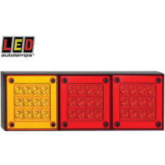 Led Autolamps 12/24V 282x95x28mm musta yhdistelmätakavalo
