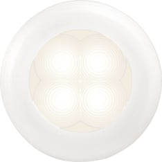 White led light with white plastic frame