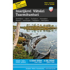 Calazo Inarijärvi Vätsäri Tsarmitunturi vesistökartta 1:100 000+1:25 000