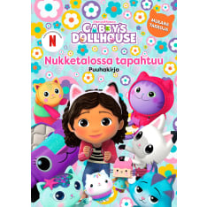 Gabby's Dollhouse Nukketalossa tapahtuu puuhakirja