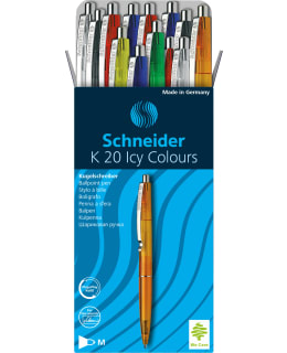 Schneider K20 Icy Colours Penne A Sfera Trasparenti Nero - Confezione Da 2 + Express 735 Blu