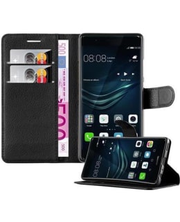Cadorabo Custodia Libro per Huawei P9 LITE in ROSSO CREMISI - con 3 Vani di Carte e Chiusura Magnetica - Portafoglio Cover Case Wallet Book Etui Protezione