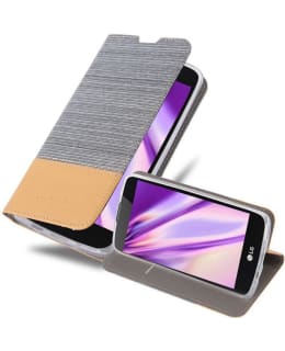 Cadorabo Custodia Libro per LG K8 2017 in NERO DI NOTTE - con Vani di Carte, Funzione Stand e Chiusura Magnetica - Portafoglio Cover Case Wallet Book Etui Protezione