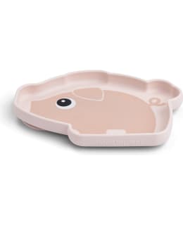 Assiette Bébé En Silicone Stick&Stay Done By Deer - Avec Ventouse, 3 Compartiments, 100% Qualité Alimentaire (Rose) - 4