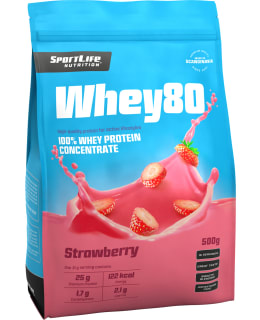 Sportlife Nutrition Whey80 Mansikka 500 g proteiinijauhe   verkkokauppa