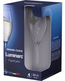 Luminarc Grand Chais - Lot De 4 Verres à Vin 35 Cl Cristallin - Réfrigérateur OK - Écologique Fabriqué En France