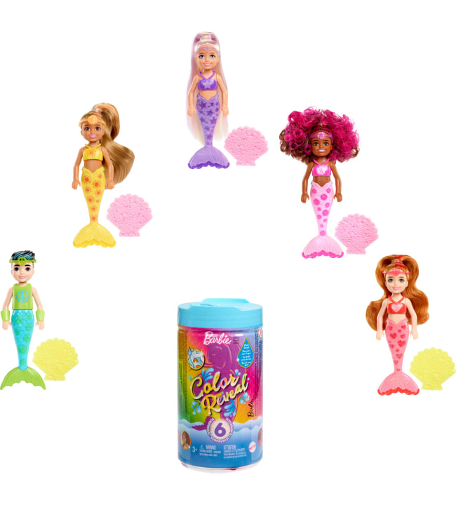 Barbie Color Reveal Mermaid Chelsea merenneito yllätysnukke